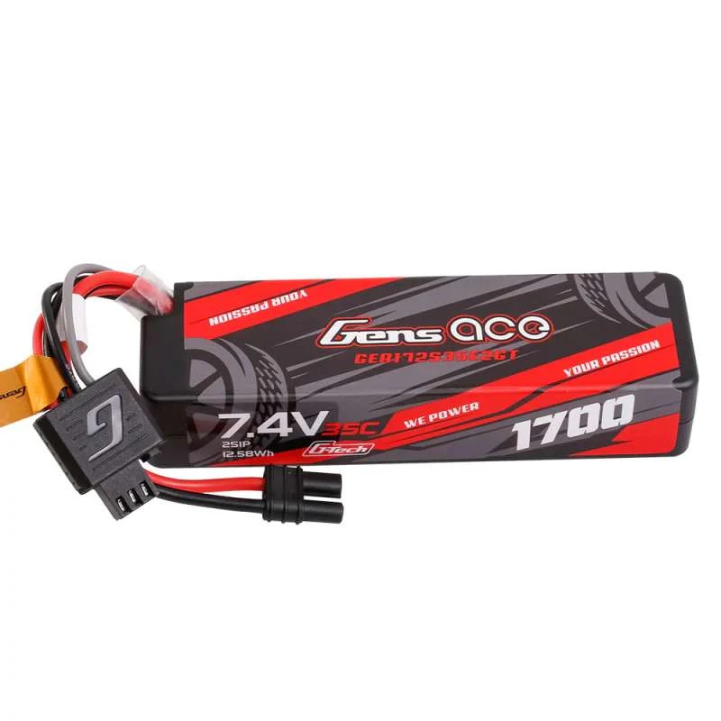 Batterie Lipo Gens Ace G-Tech 1700mAh 2S 7.4V 35C iEC2 Arrma Grom