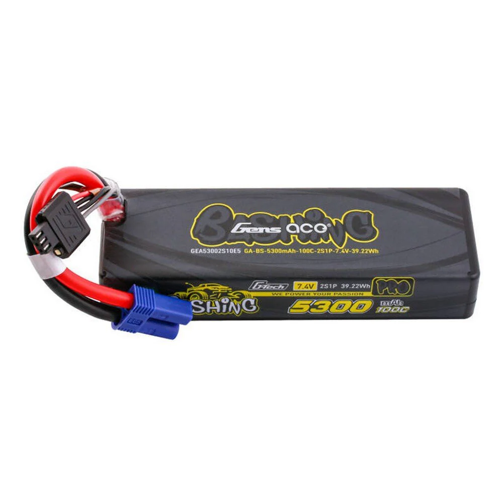 Batterie Lipo Gens Ace G-Tech 5300mAh 7.4V 100C 2S1P EC5-Bashing