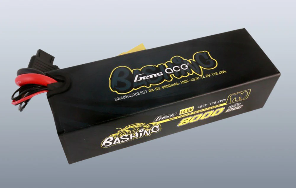 Batterie Lipo Gens ace G-Tech 8000mAh 14.8V 100C 4S2P prise EC5 - Image 3