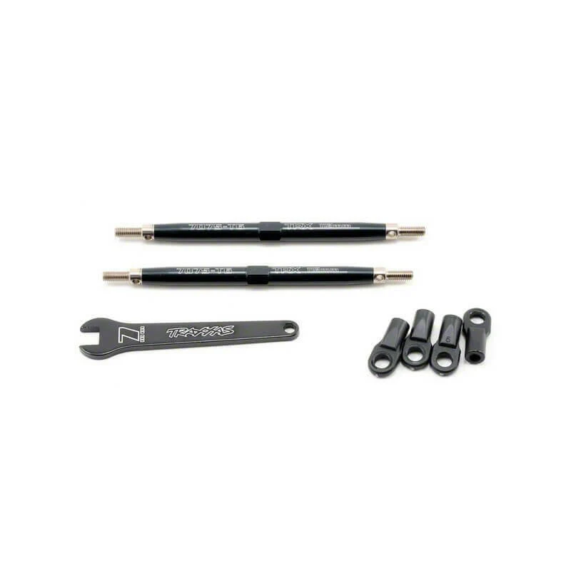 Biellettes avant aluminium anodisées noir 7075-T6 112mm - Traxxas 5141A