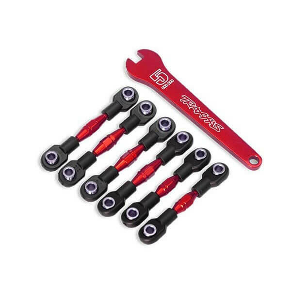 Biellettes avant/arrière anodisées Rouge (x2) 4-Tec 2.0 - Traxxas 8341R