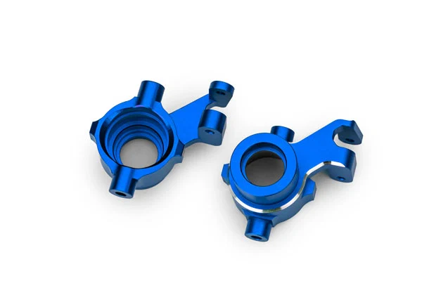 Blocs de direction en aluminium bleu (paire) Maxx, Maxx Slash - Traxxas 10237-BLUE / 8937