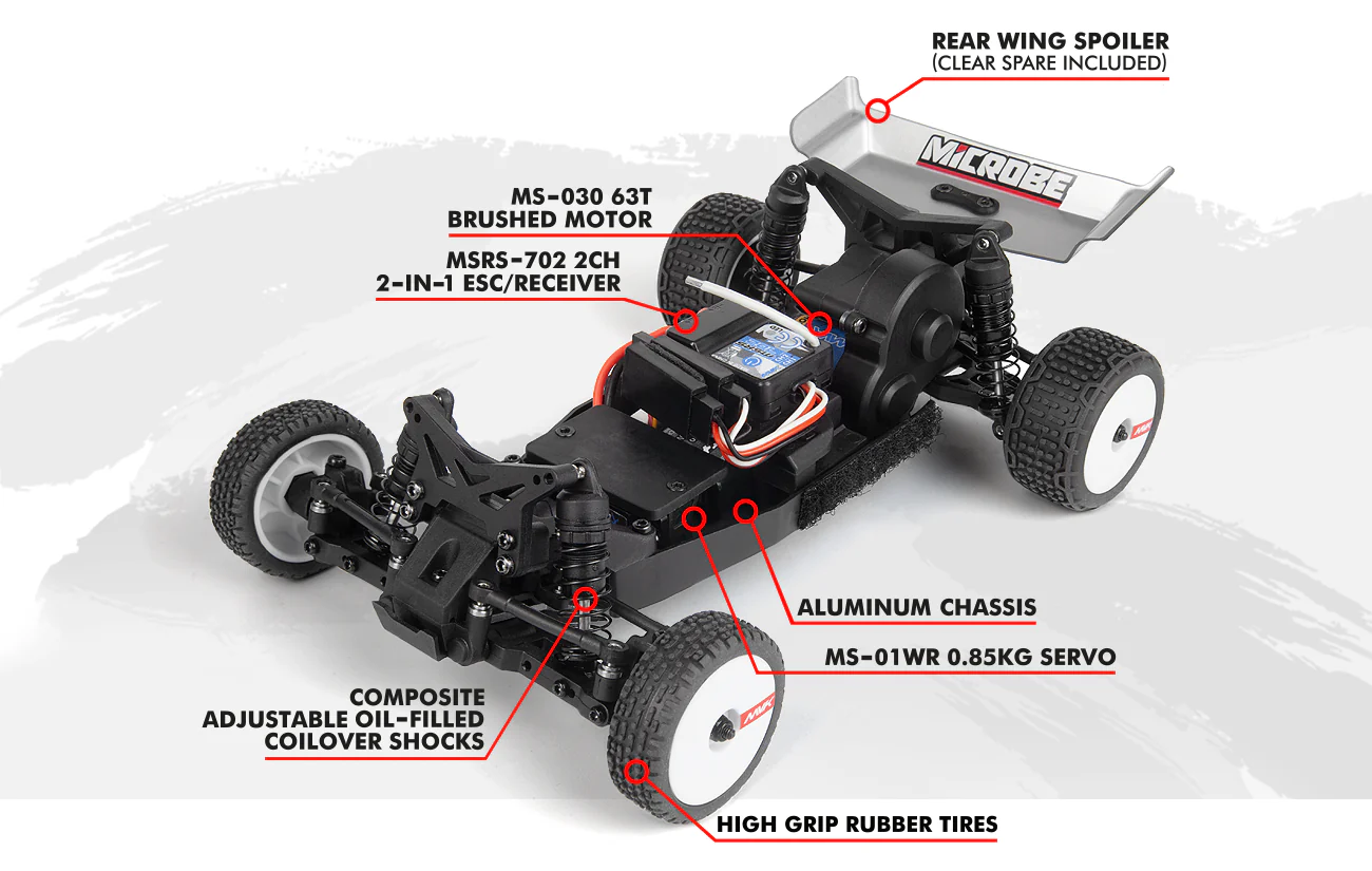 Buggy 1/24 Maverick Microbe – Voiture RC Tout-Terrain MV150801 - Image 7