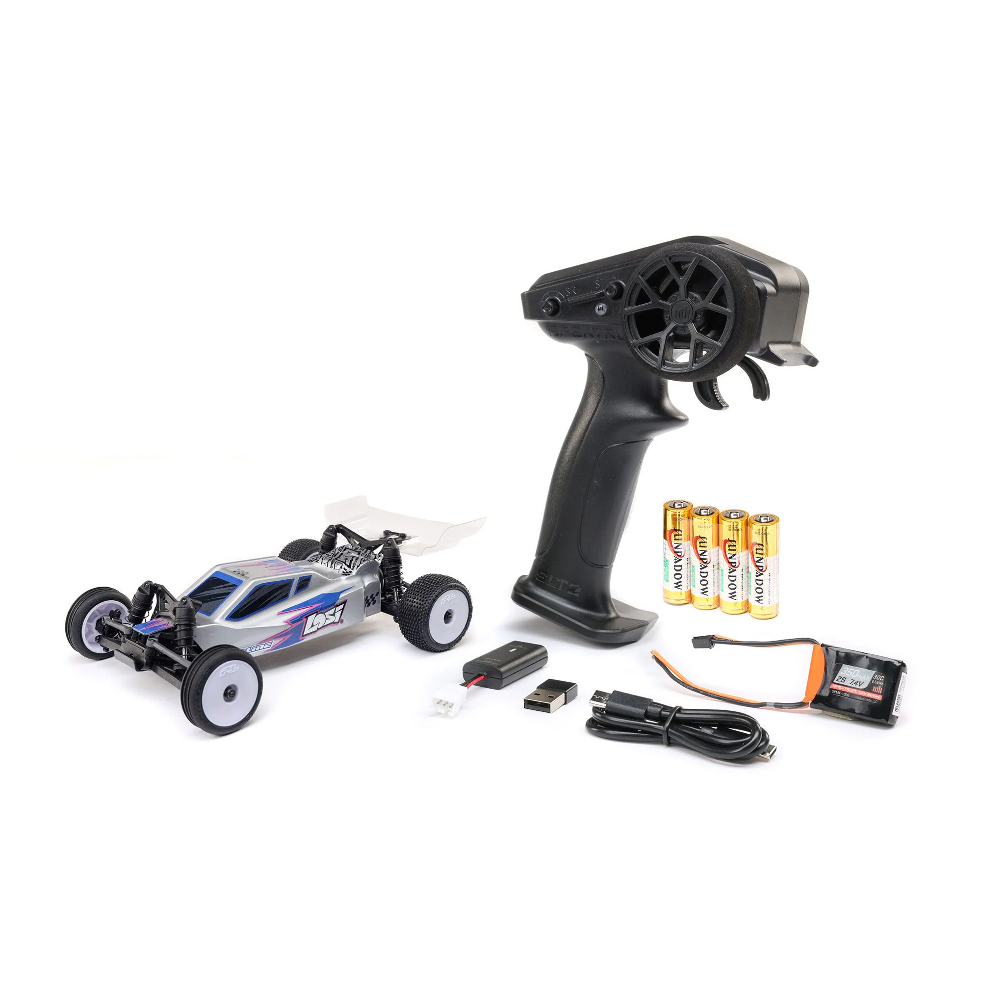Buggy Losi 1/24 Micro-B 2WD RTR argent - LOS00007T2 - Image 10