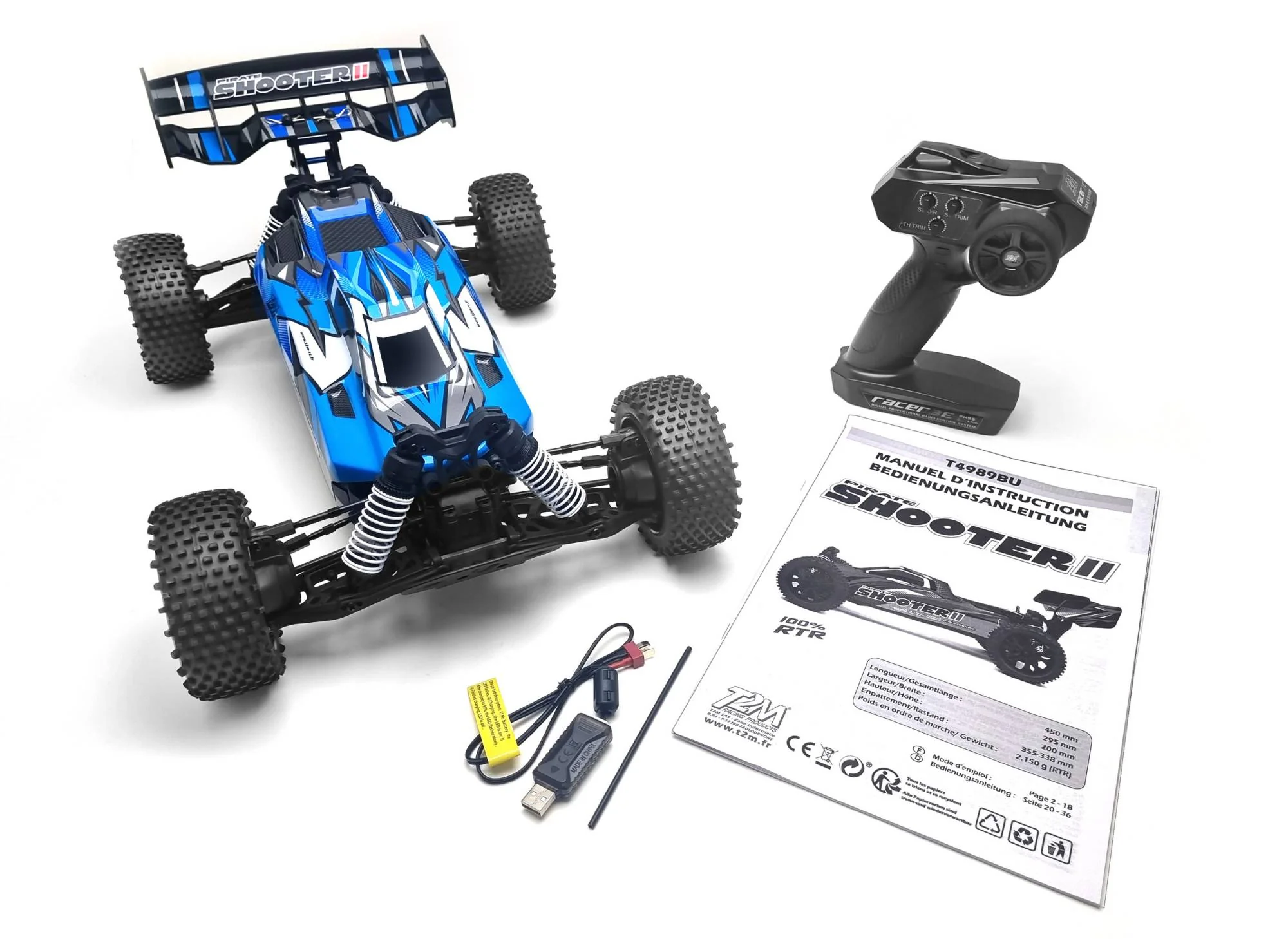 Buggy T2M Pirate Shooter V2 T4989BU 1/10 bleu - Image 2