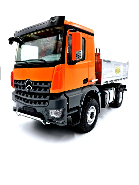 FM Electrics Camion à benne en métal 4x4 Mercedes-Benz Arocs 1:14 orange K701 Kabolite - Image 4