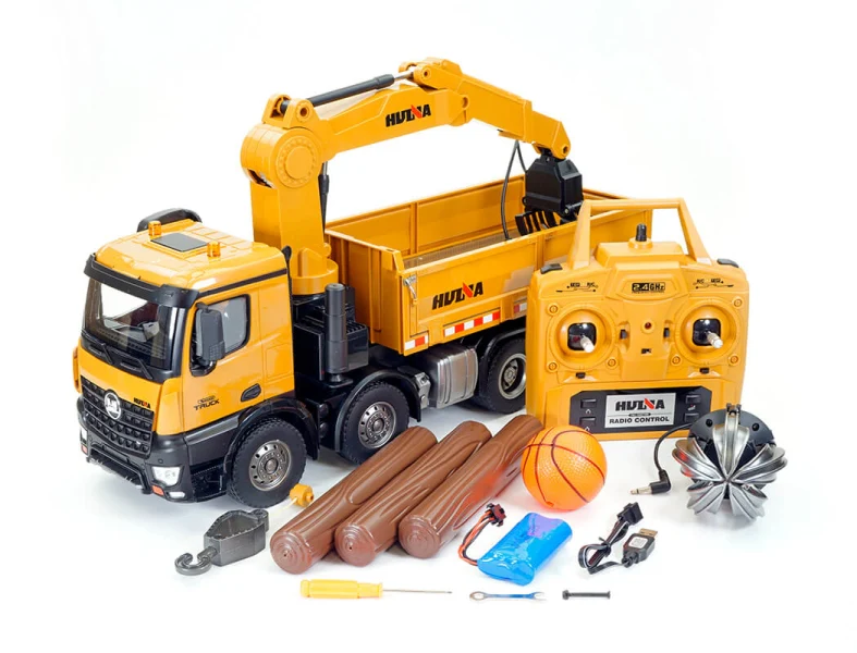 Camion Benne avec Grue RC 2.4ghz RTR Huina 1538 - Image 3