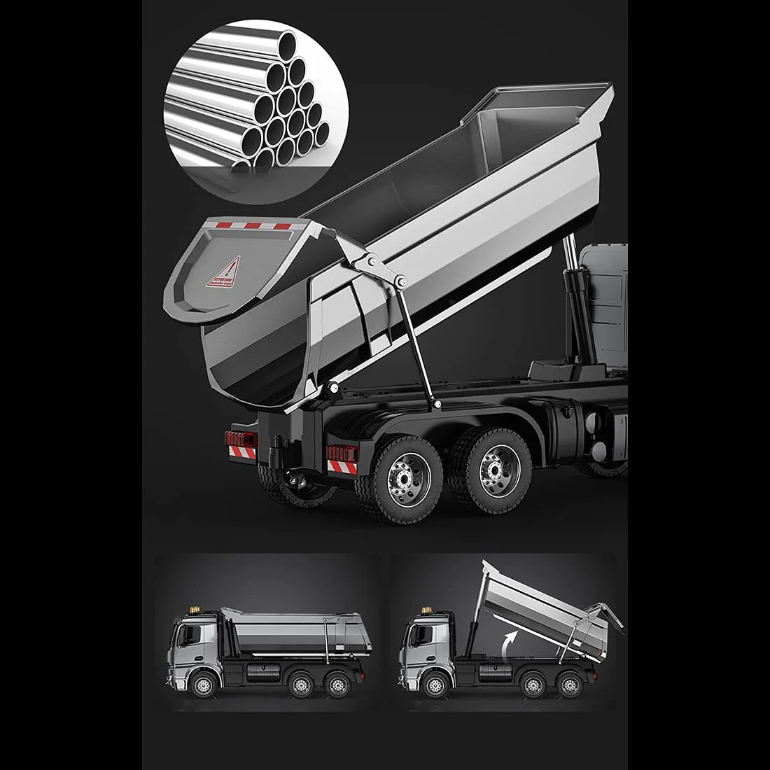 Camion Benne en métal Mercedes Benz Arocs 1/20 E590-003 - Image 6