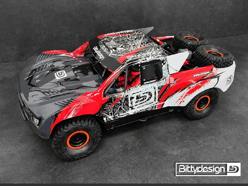 Carrosserie FALCON-X Rouge pour Traxxas UDR Prédécoupé 1,5 mm - BDTRX7-FLCK-PPR - Image 2