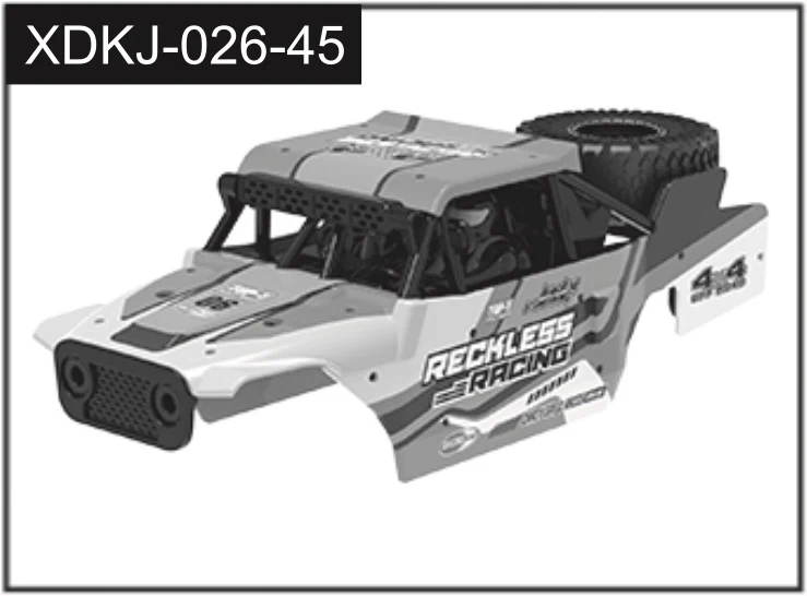 Carrosserie orange pour Reckless 1/20 - J-026-45 orange