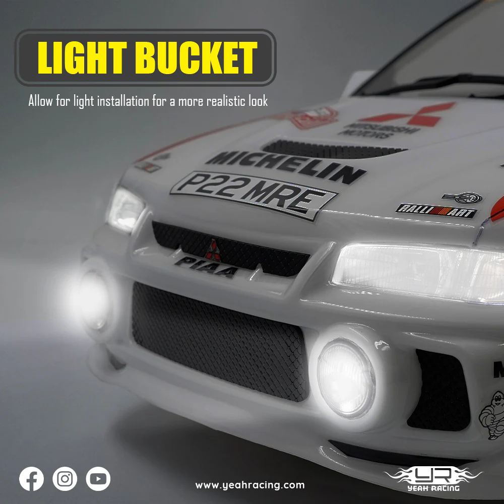 Carrosserie peinte et découpée avec jeu de jantes 1/10 Mitsubishi Lancer EVO IV Rally Catalunya 1997 - Image 3