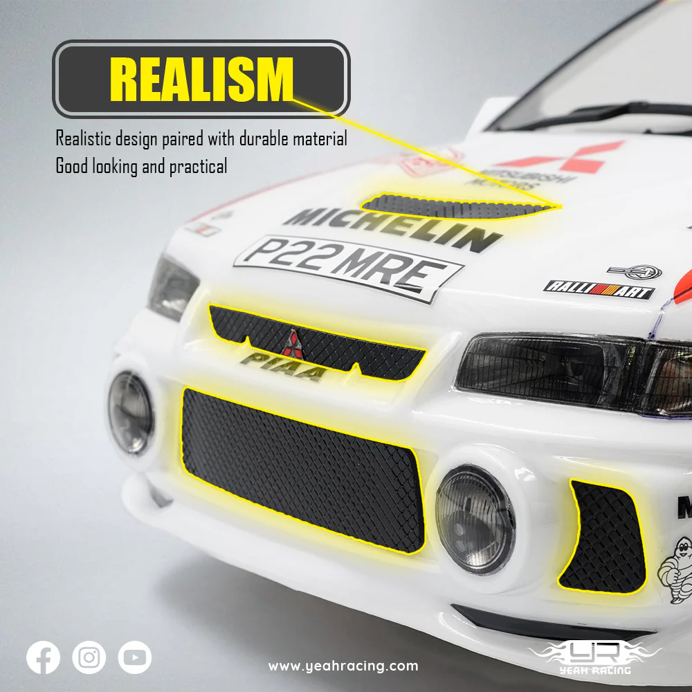Carrosserie peinte et découpée avec jeu de jantes 1/10 Mitsubishi Lancer EVO IV Rally Catalunya 1997 - Image 4