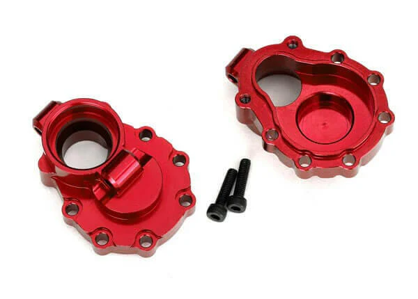 Carter de sortie de pont intérieur arrière Alu Rouge - Traxxas 8253R