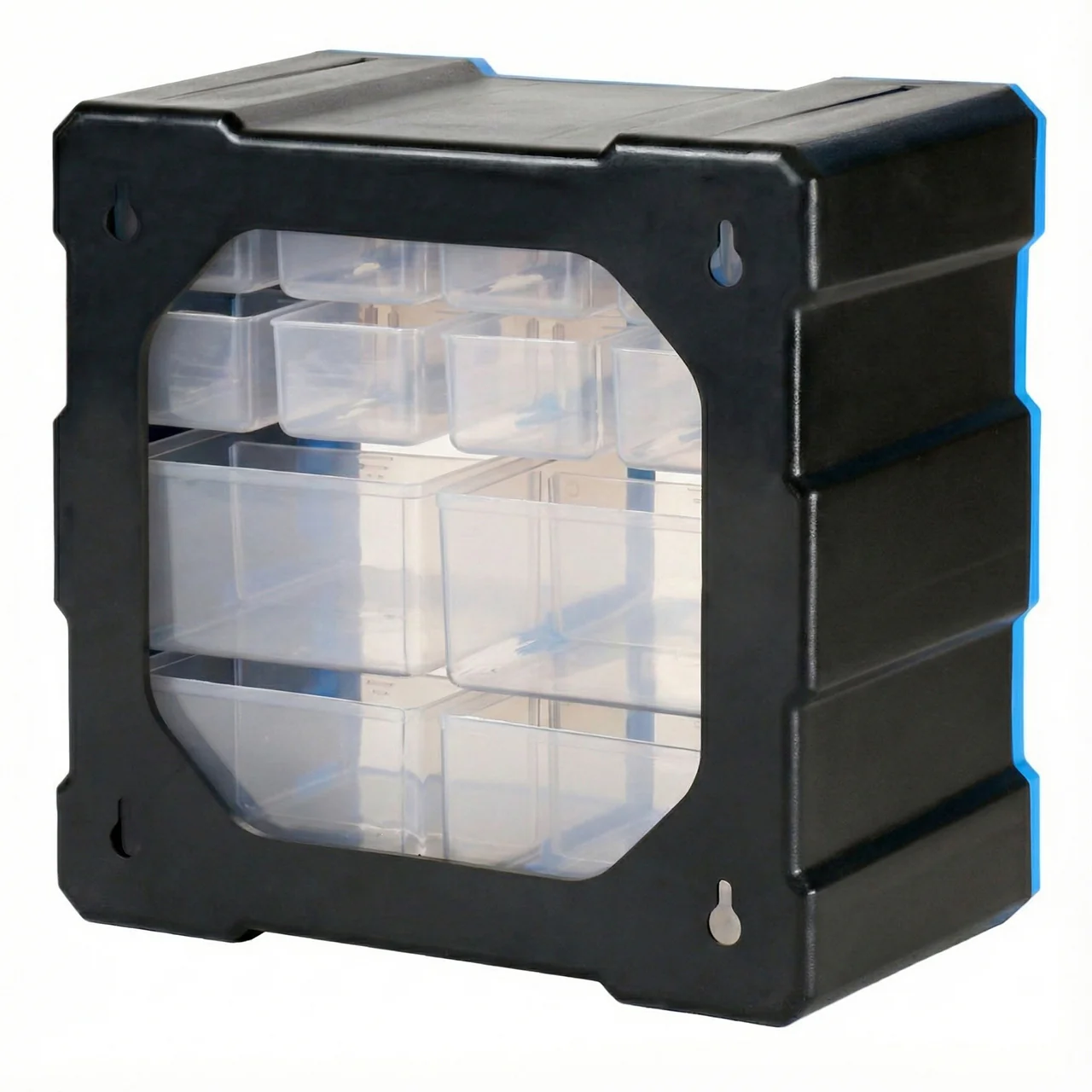 Casier pour petites pièces Robitronic à 12 tiroirs bleu - R14037B - Image 2