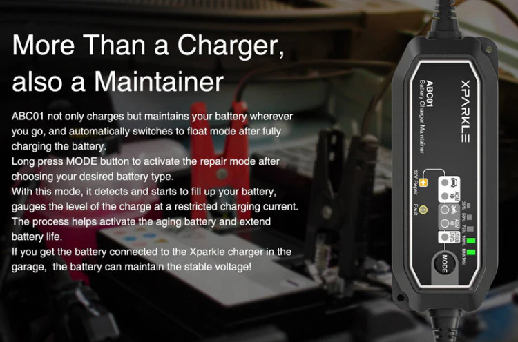 Chargeur de batterie de voiture automatique Xparkle ABC01 12 V 230 VCA SK990004-01 - Image 6