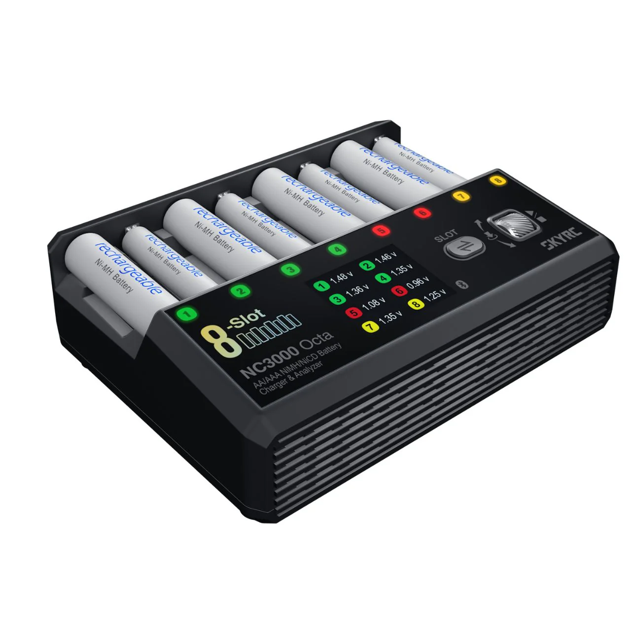 Chargeur octuple SkyRC NC3000 pour 8 piles AA/AAA DC 3A - 100228-01 - Image 2