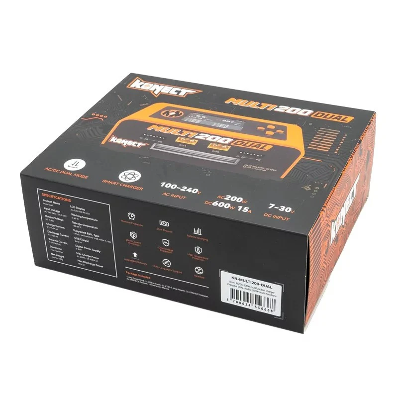 Chargeur rapide Lipo / NiMH DUAL AC/DC 200W Multi-Fonctions - KN-MULTI200-DUAL - Image 14