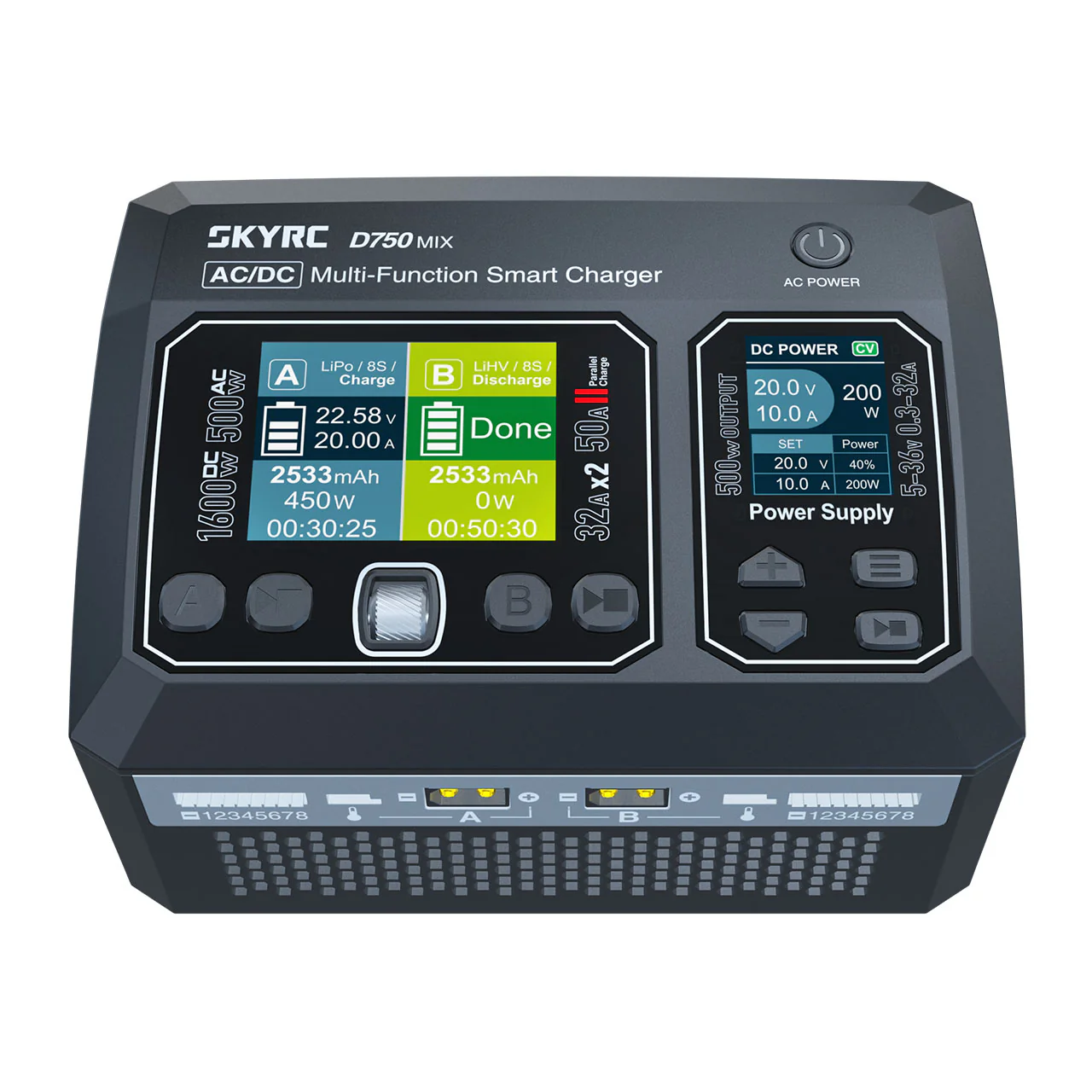 Chargeur SkyRC D750 MIX LiPo 1-8s 32A 500W AC - SK100201-01 - Image 2
