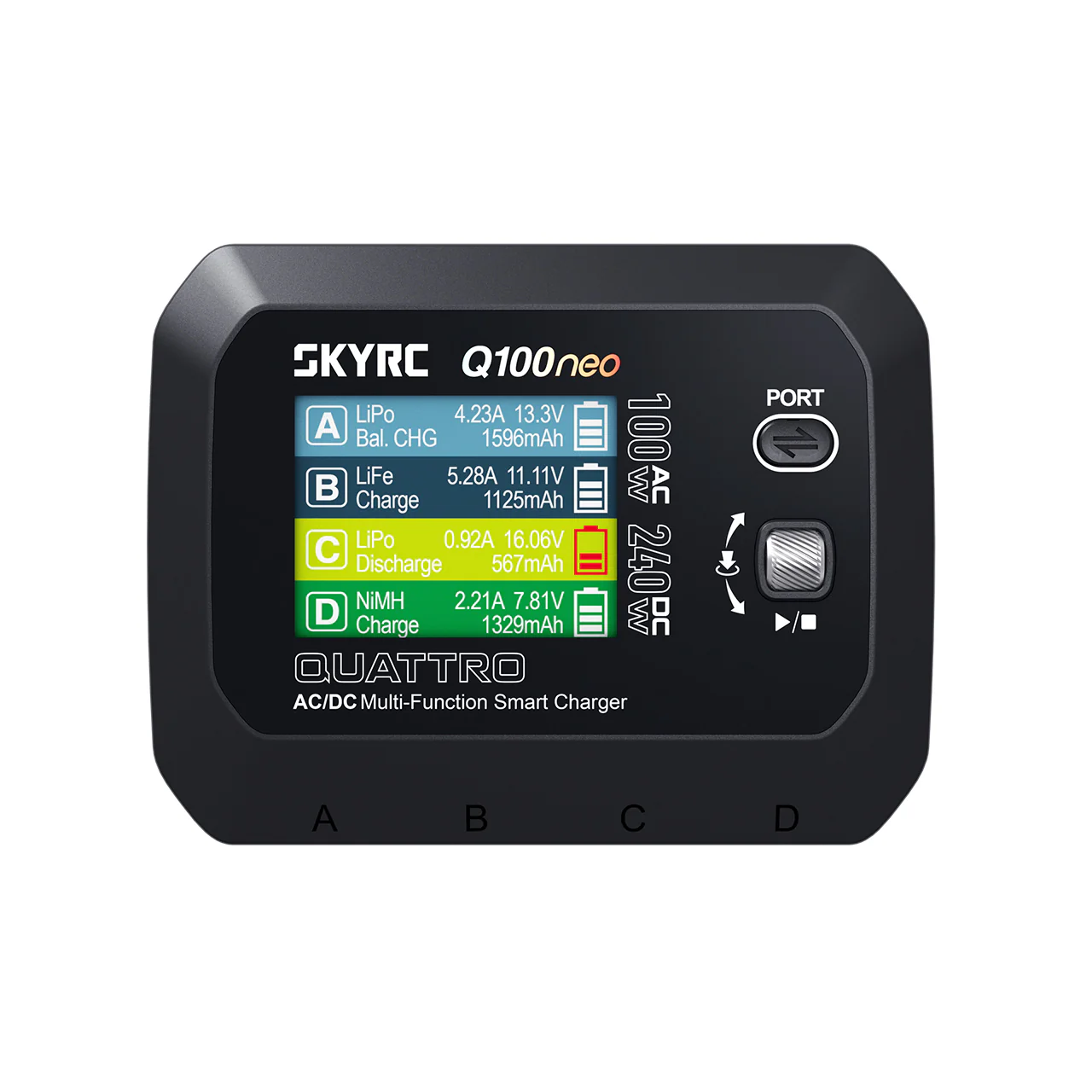 Chargeur SkyRC Q100 Neo LiPo 1-4s 6A 100W AC - 100223-01 - Image 2