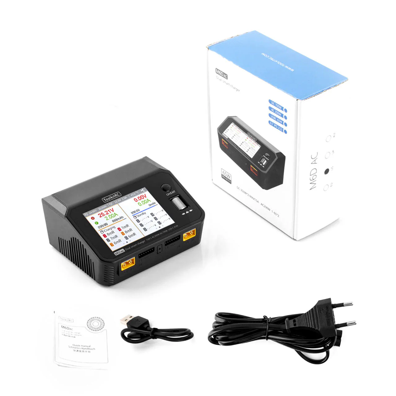 Chargeur ToolkitRC M6D 500 W 15 A Dual 1-6S - TK11500 - Image 2