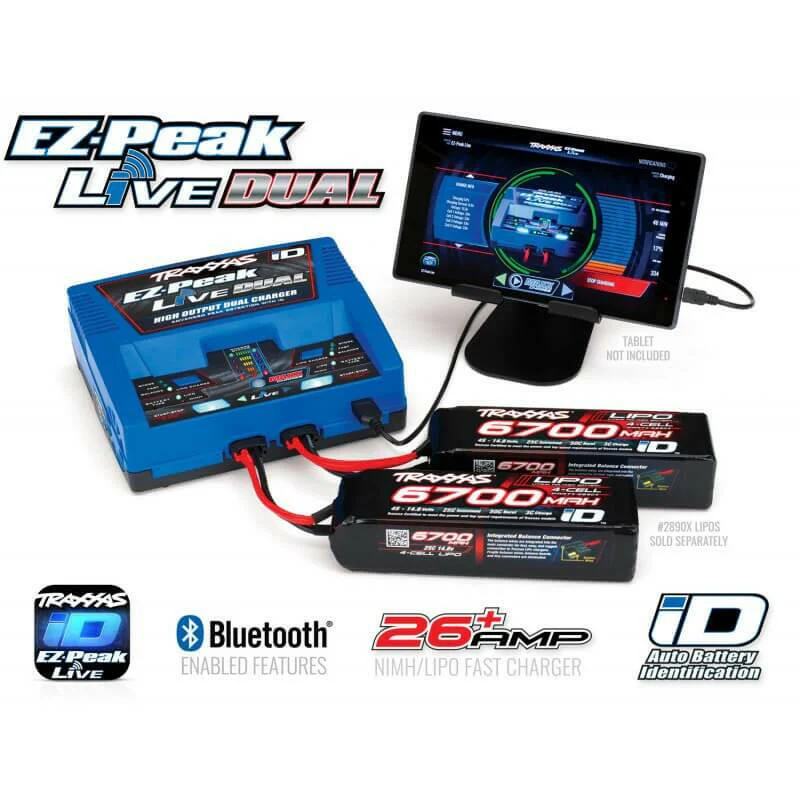 Chargeur Traxxas 2973G EZ-Peak Live Dual iD Bluetooth 200W - Image 3