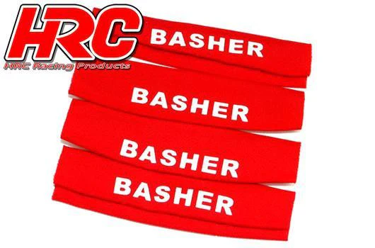 Chaussettes d'amortisseur 80x20x25mm rouge (4 pcs) - HRC28051RE
