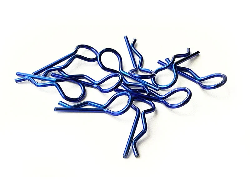 Clips de carrosseries 1/10 bleu métallisé (x10) H-SPEED