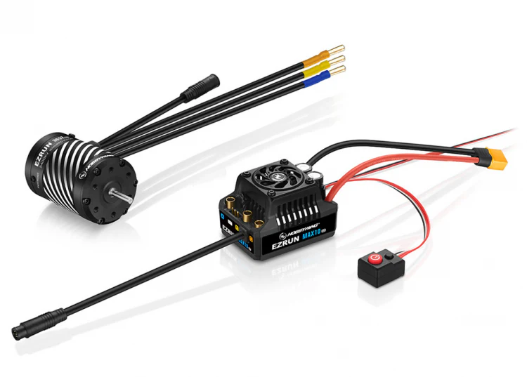 Combo moteur 1/10 Hobbywing Ezrun MAX10 G2 80A avec arbre 3,175mm 3652SD 5400kV - Image 3