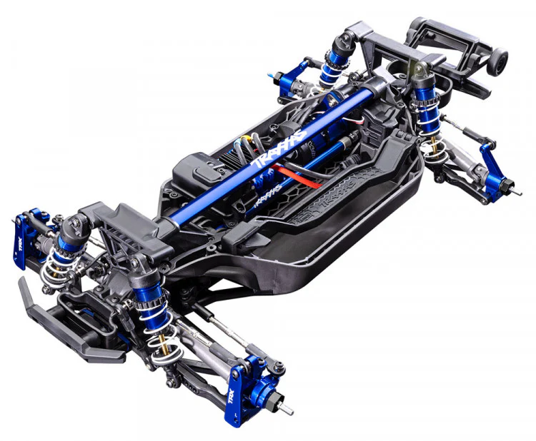 Combo Traxxas Rustler 4x4 Ultimate VXL bleu 1/10 RTR - 67097-4 - Image 11