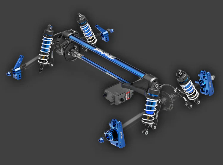 Combo Traxxas Rustler 4x4 Ultimate VXL bleu 1/10 RTR - 67097-4 - Image 12