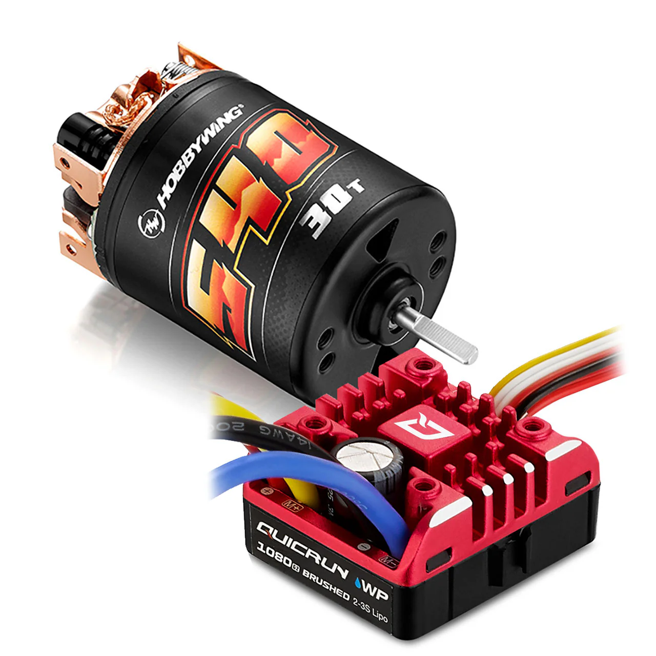 Combo Variateur Hobbywing Quicrun Brushed WP1080 Moteur 540 30T Crawler - HW38020349