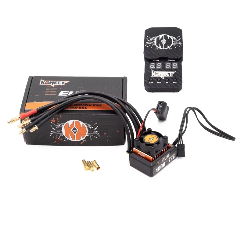 Contrôleur 1/10 Elite Konect 100amp 2S avec carte de programmation - KN-ELITE-ESC100 - Image 4