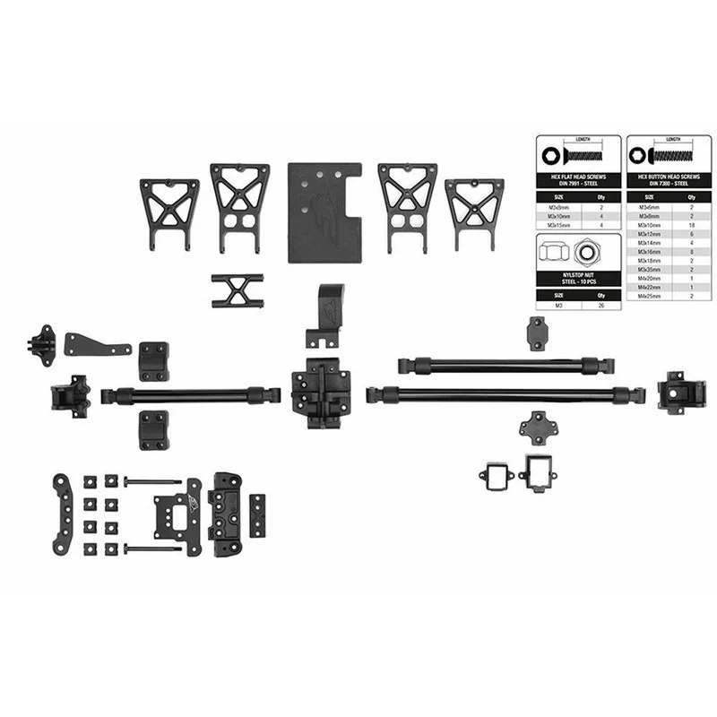 Corally - Kit de renfort de châssis 1/8 MT Xtreme - C-00180-910 - Image 2