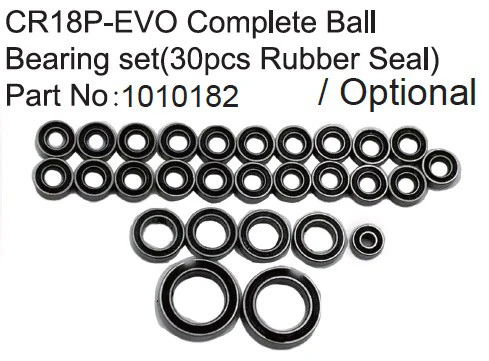 CR18P-EVO Complete Ball Bearing Set ( 30pcs Rubber Seal )