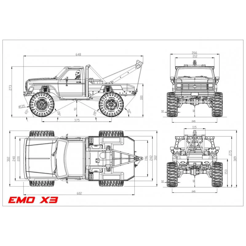 Crawler EMOX3 1/8 RTR métal rouge 775 charbon - Cross RC CRO90100169 - Image 8