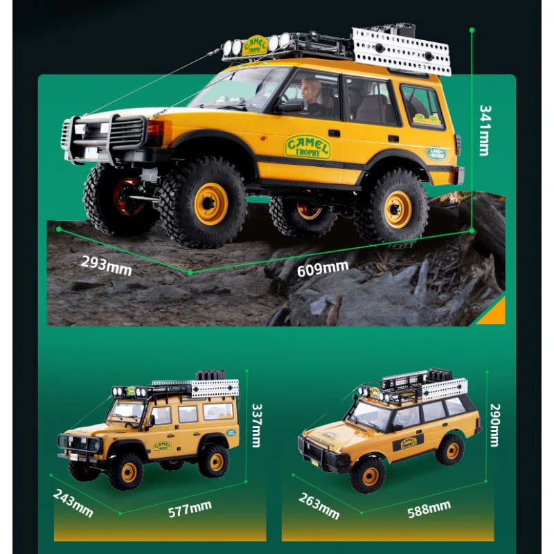 Crawler FMS 1/10 Land Rover Discovery 1st-Gen FCX10 Scaler ARTR kit (RS) FMS11043RS - Image 8