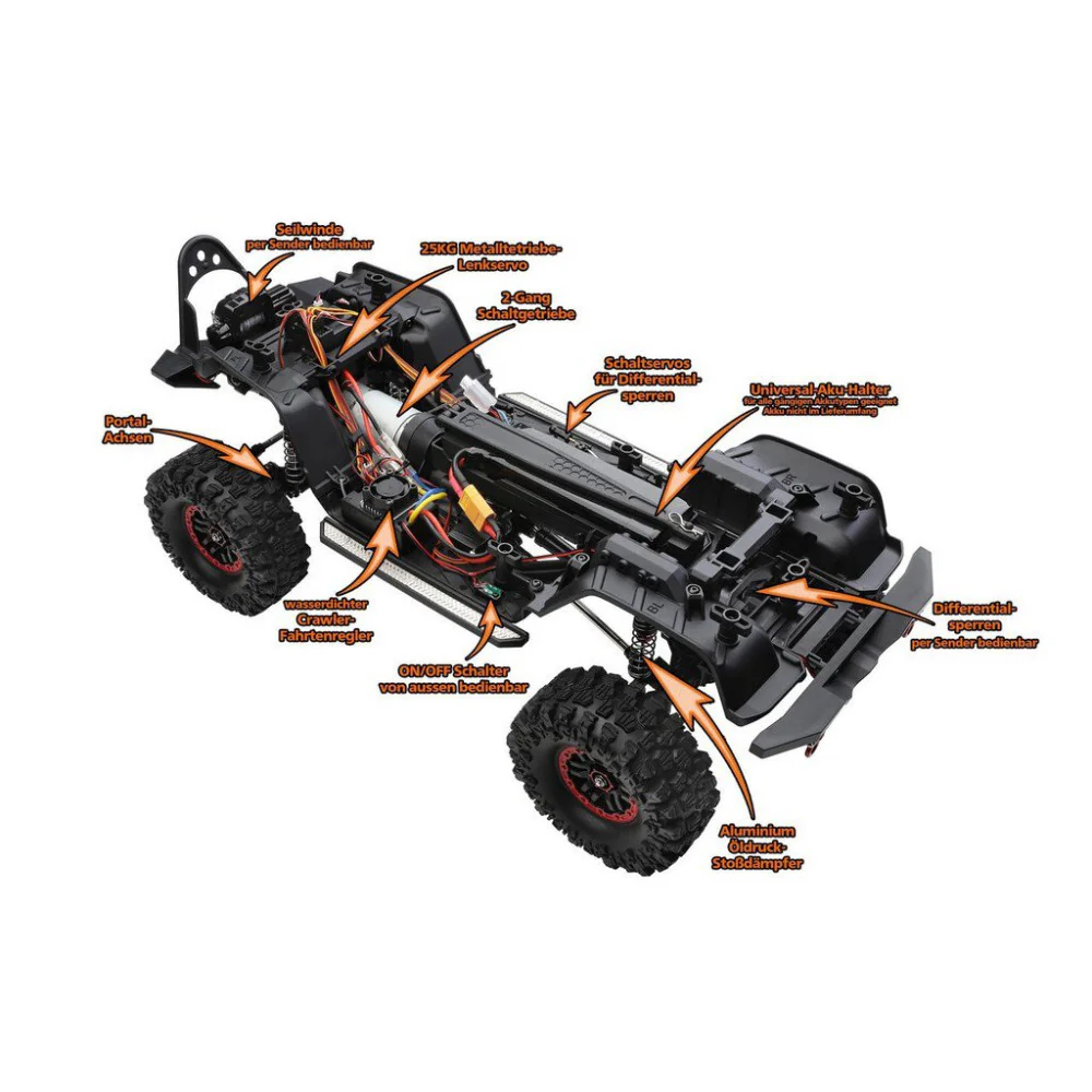 DF Models Crawler RC DF-4S PRO rouge 4WD 1/10 - 3164 - Image 6