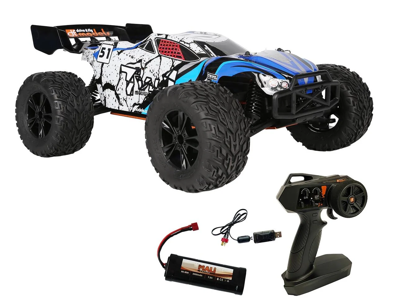 DF Models TW-1 Truggy 5.1 charbon XL RTR 1/10 - 40km/h