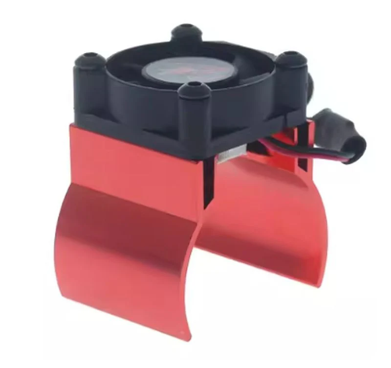Dissipateur thermique en aluminium rouge avec ventilateur type 540