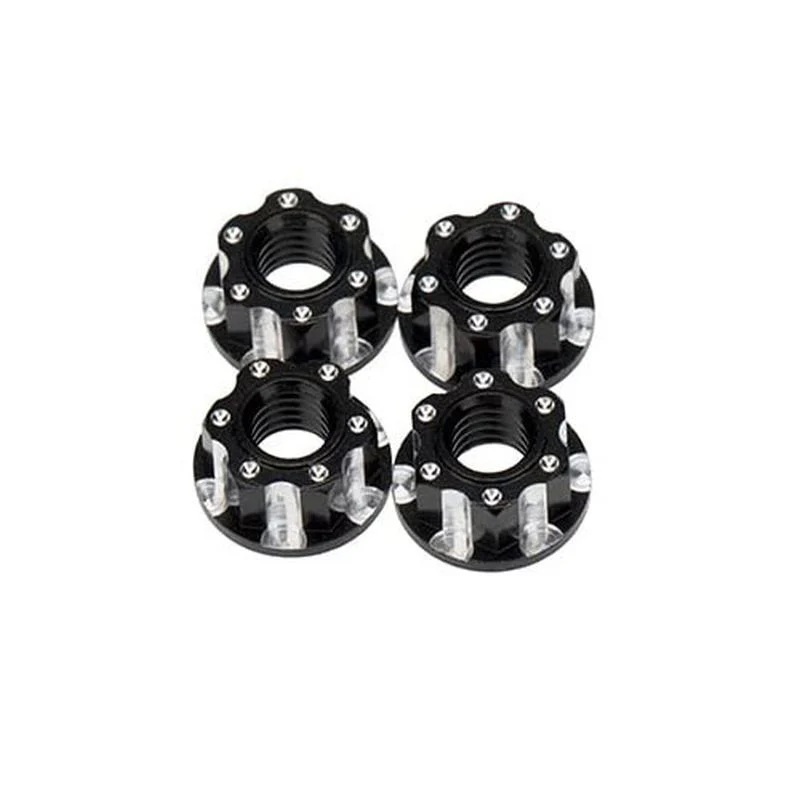 Écrou de roue Alu M4 dentelé noir