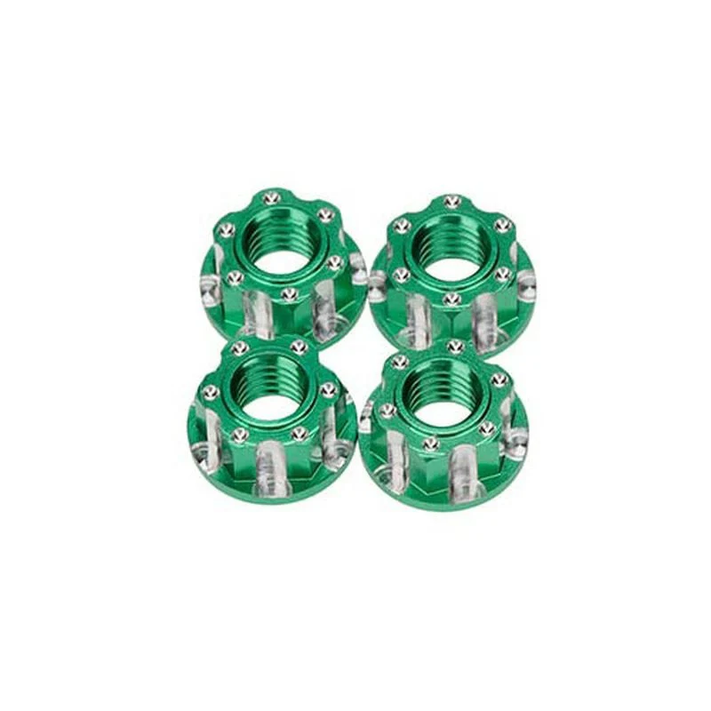 Écrou de roue Alu M4 dentelé vert