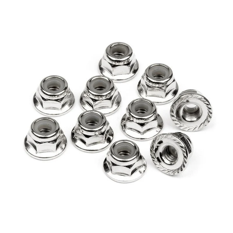 Ecrous de roues Nylstop M4 (argent/10pcs) HPI 103729