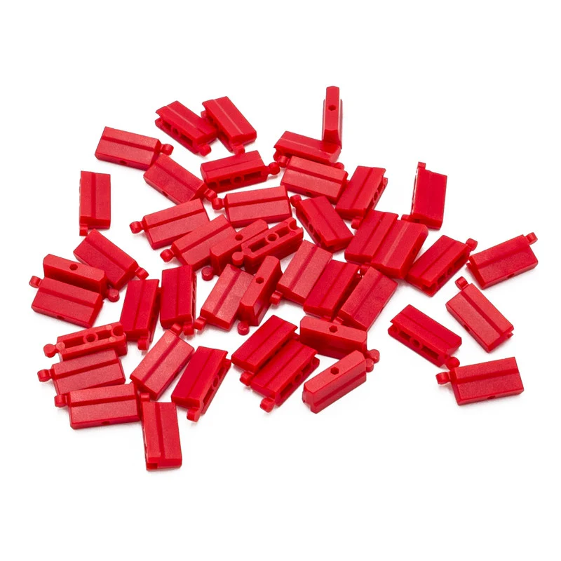 Elements de rail en plastique rouge pour piste turbo Racing (50 pcs) - TB-760076
