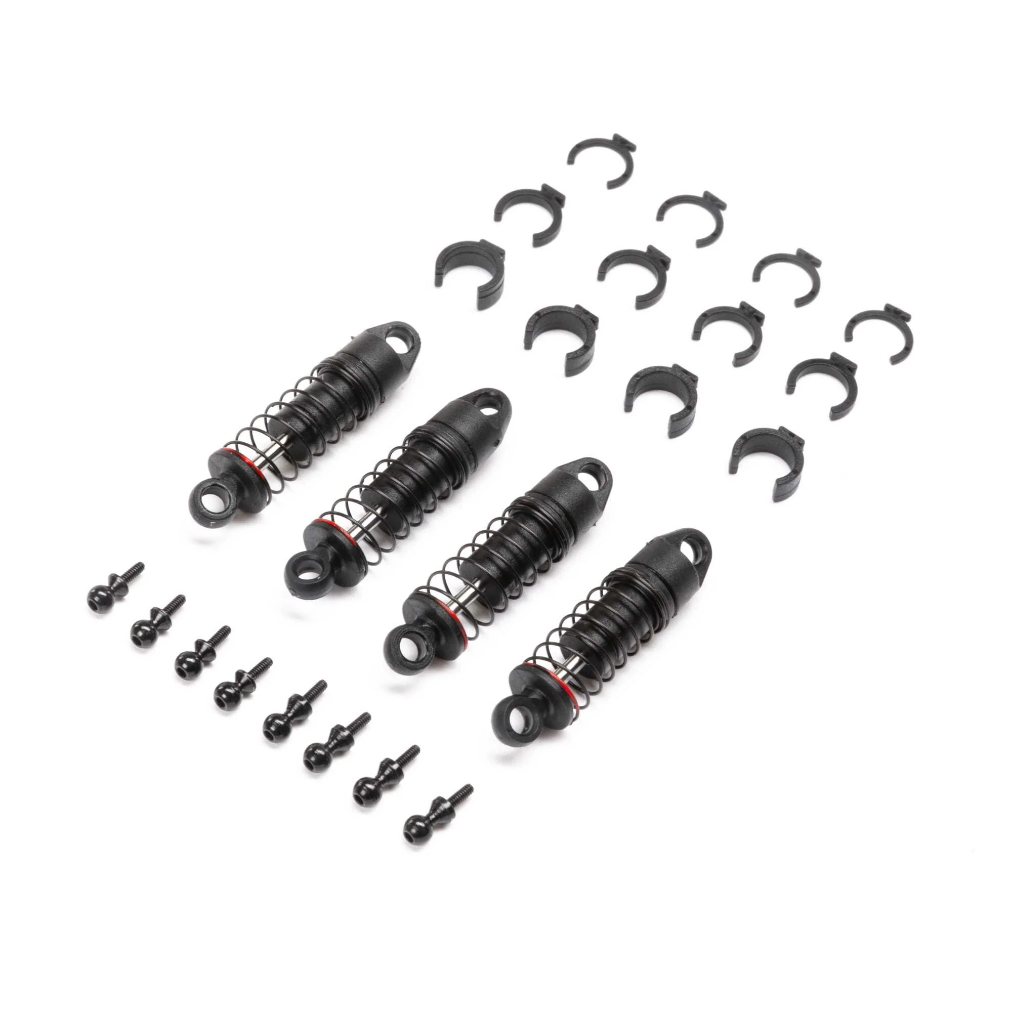 Ensemble d'amortisseurs à huile 6 mm (0,213 lb/po rouge) SCX24 (x4) - AXI203002