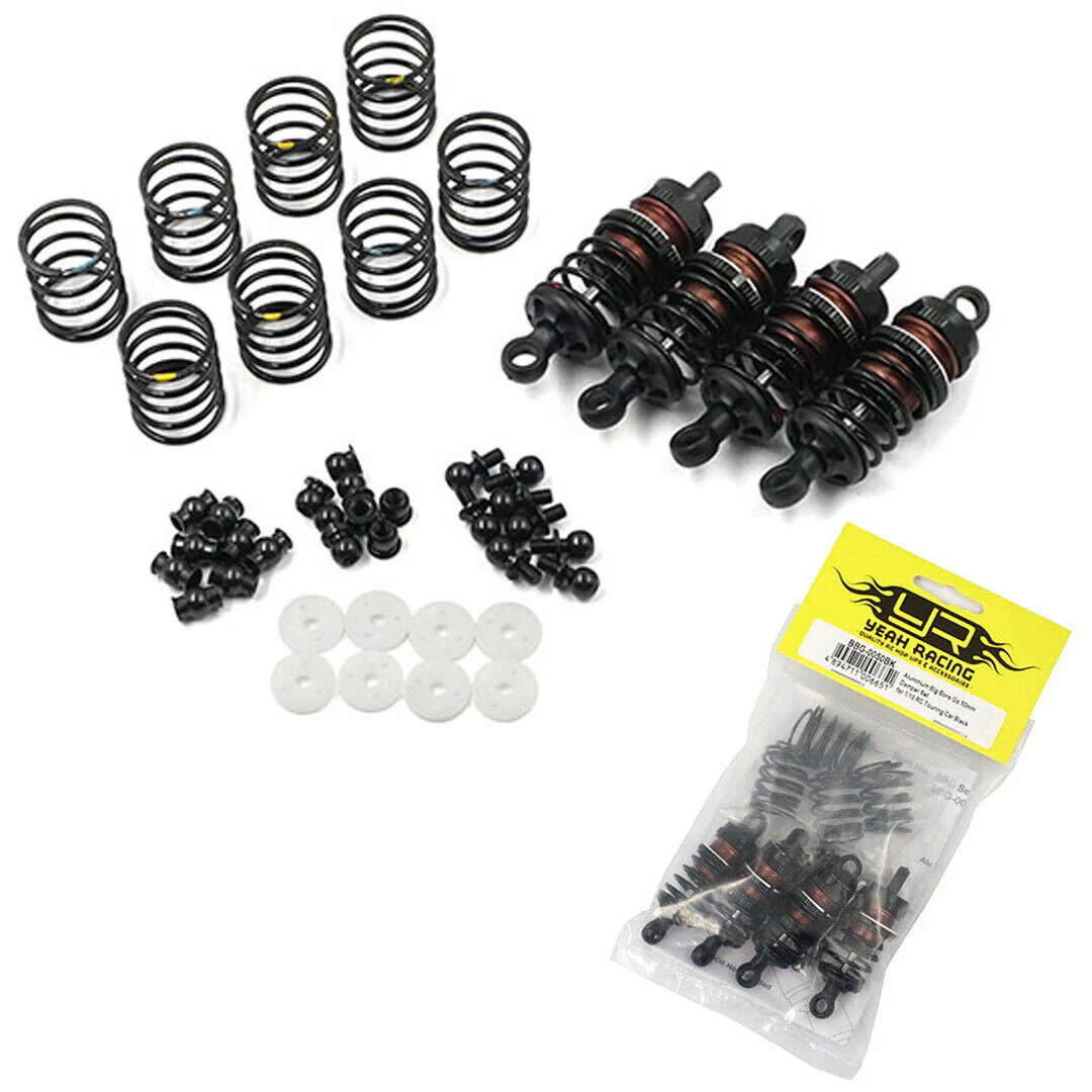 Ensemble d'amortisseurs en aluminium Big Bore Go 50mm pour voiture RC 1/10 (x4) BBG-0050BK