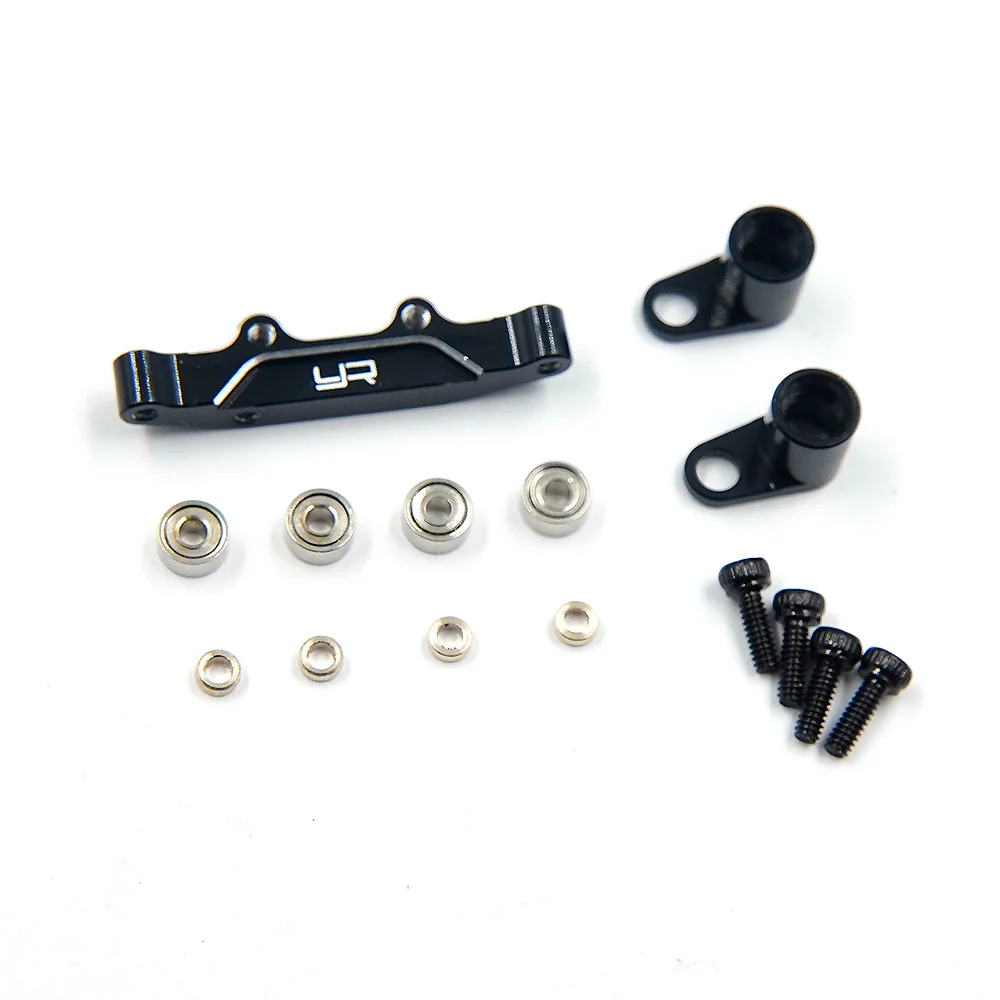 Ensemble de direction en aluminium noir pour buggy Losi 1/24 Micro-B 2WD