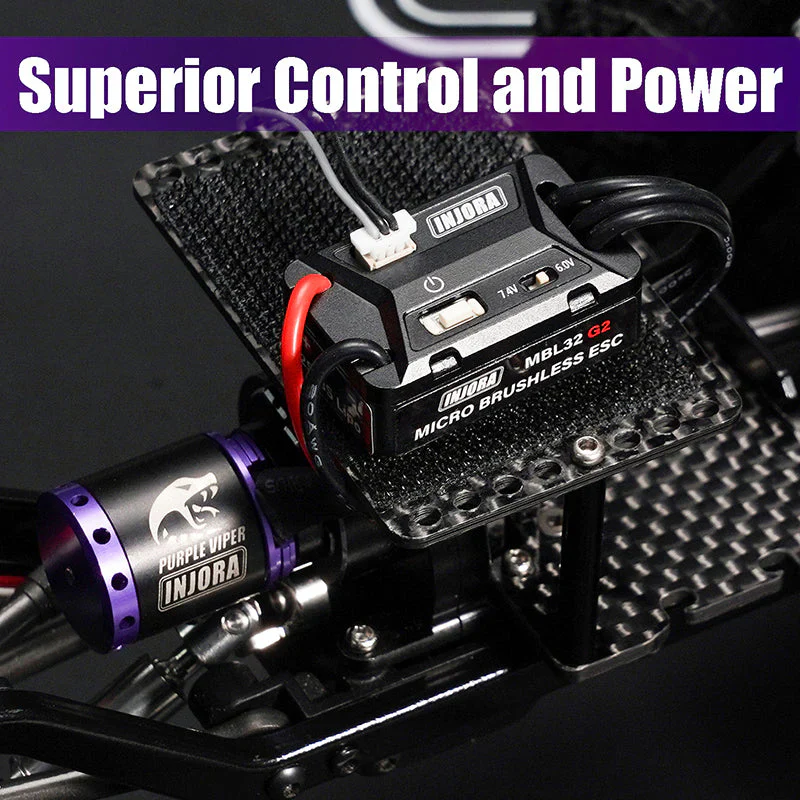 ESC brushless étanche MBL32 G2 et moteur Purple Viper 1721 pour TRX4M 1/18 - MBL32G2-INM19-4M - Image 5