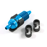 Filtre à carburant bleu Fastrax avec support et clips de tubes de carburant - FAST932B