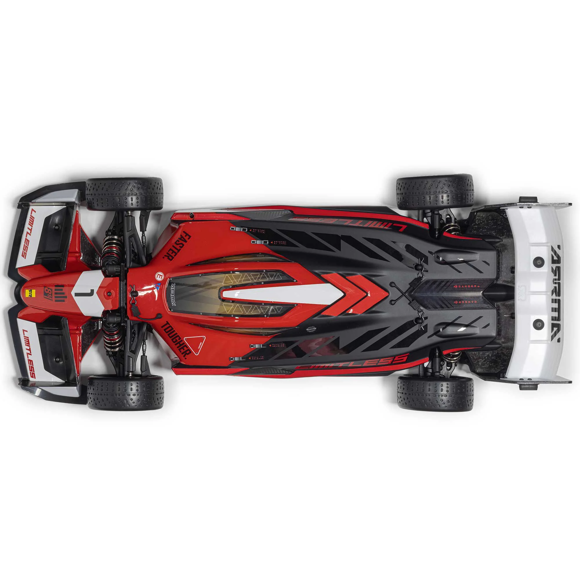 Formule 1 Limitless ARRMA 1/7 8S AVC 4X4 RTR Brushless Rouge/Noir - ARA7816T1 - Image 7