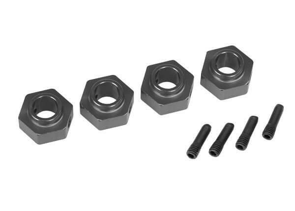 Hexagone de roue Alu gris 12mm (x4) - Traxxas 8269A